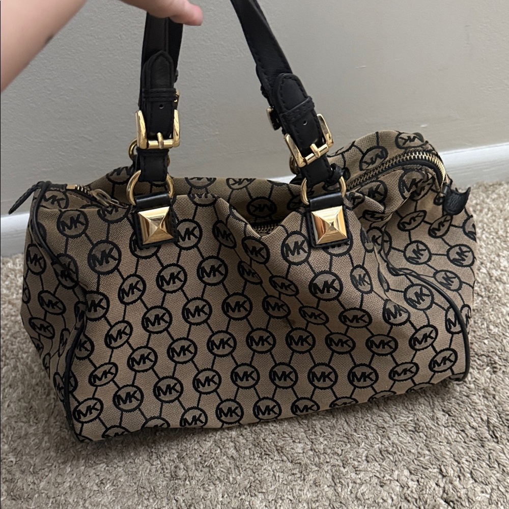 Michael Kors Tan and Black Satchel - Picture 5 of 5